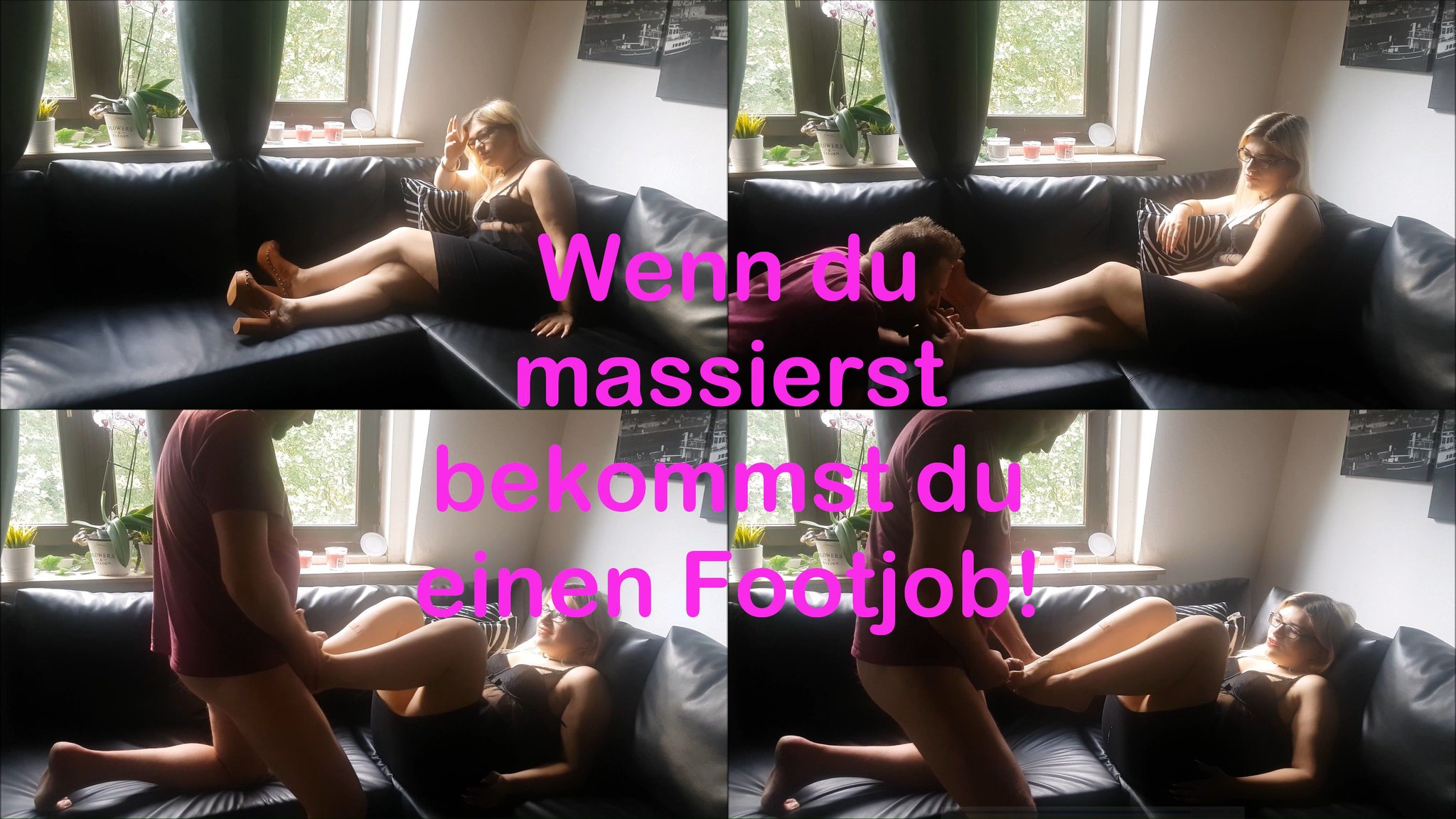 Wenn du massierst - bekommst du einen Footjob!
